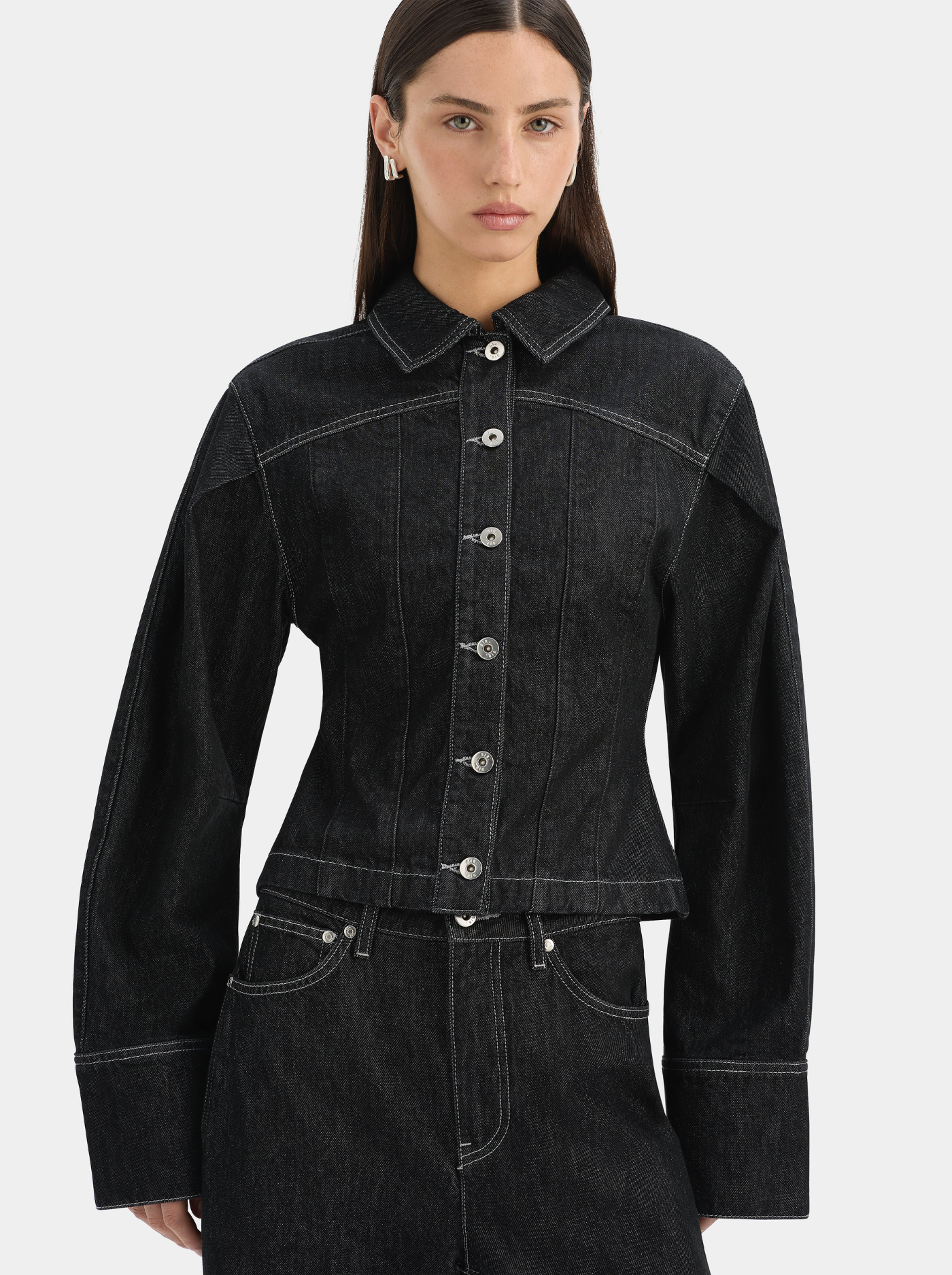 Chaqueta Vaquera Oversize Mujer Mangas Cocoon