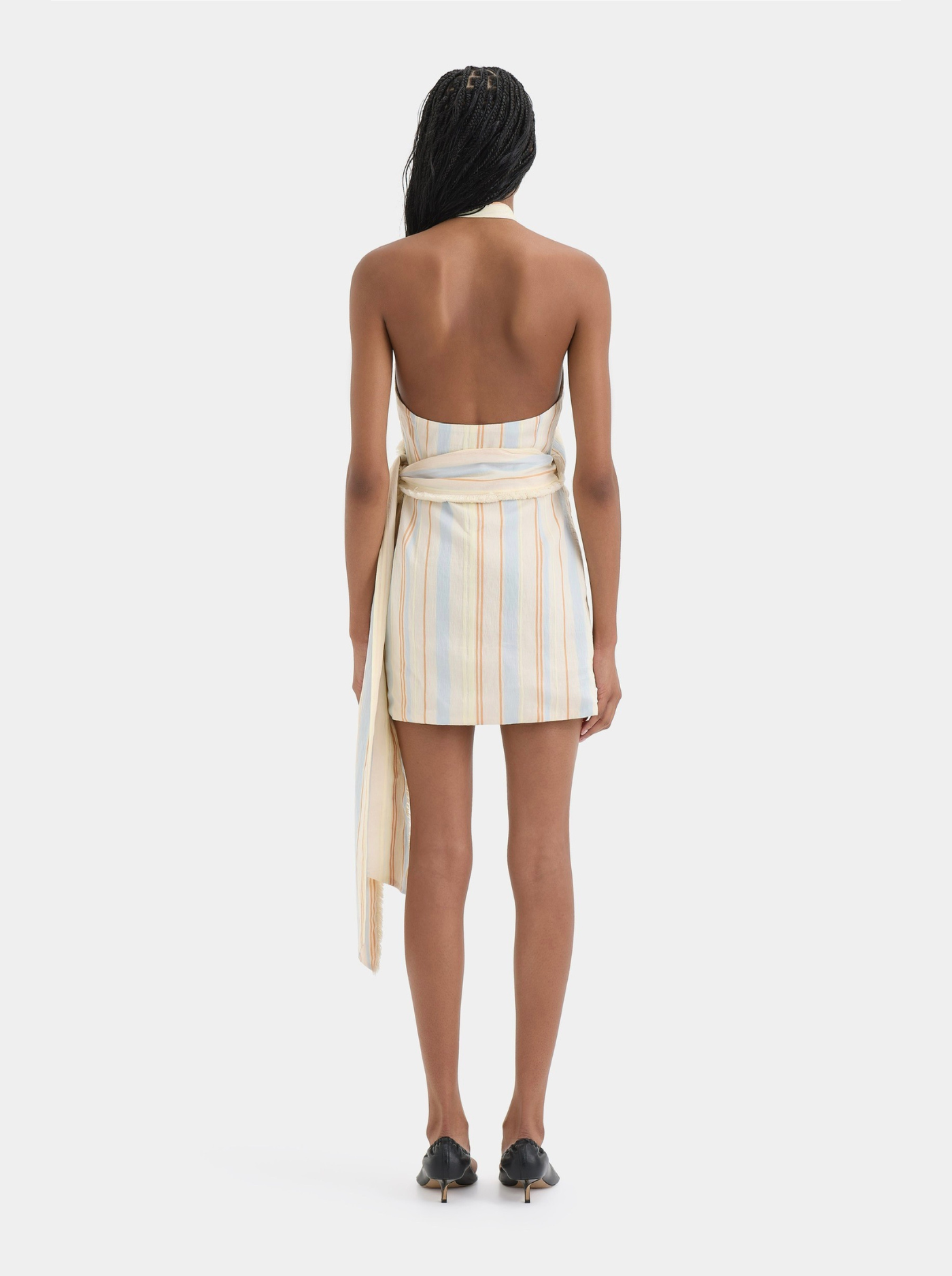 Vestido Mini Cruzado Mujer Escote Halter