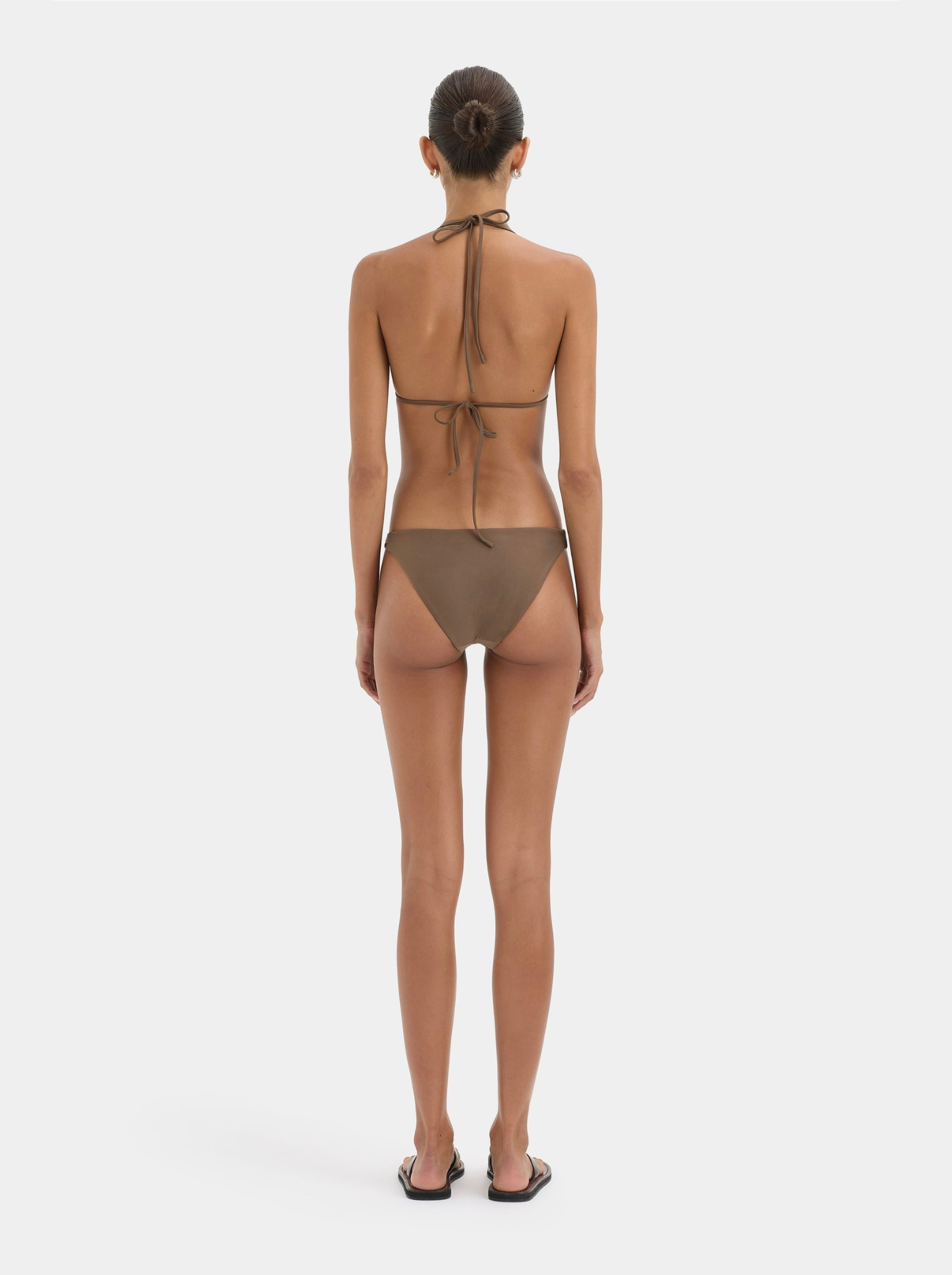 Top de Bikini Halter Triángulo Mujer Copas Deslizantes