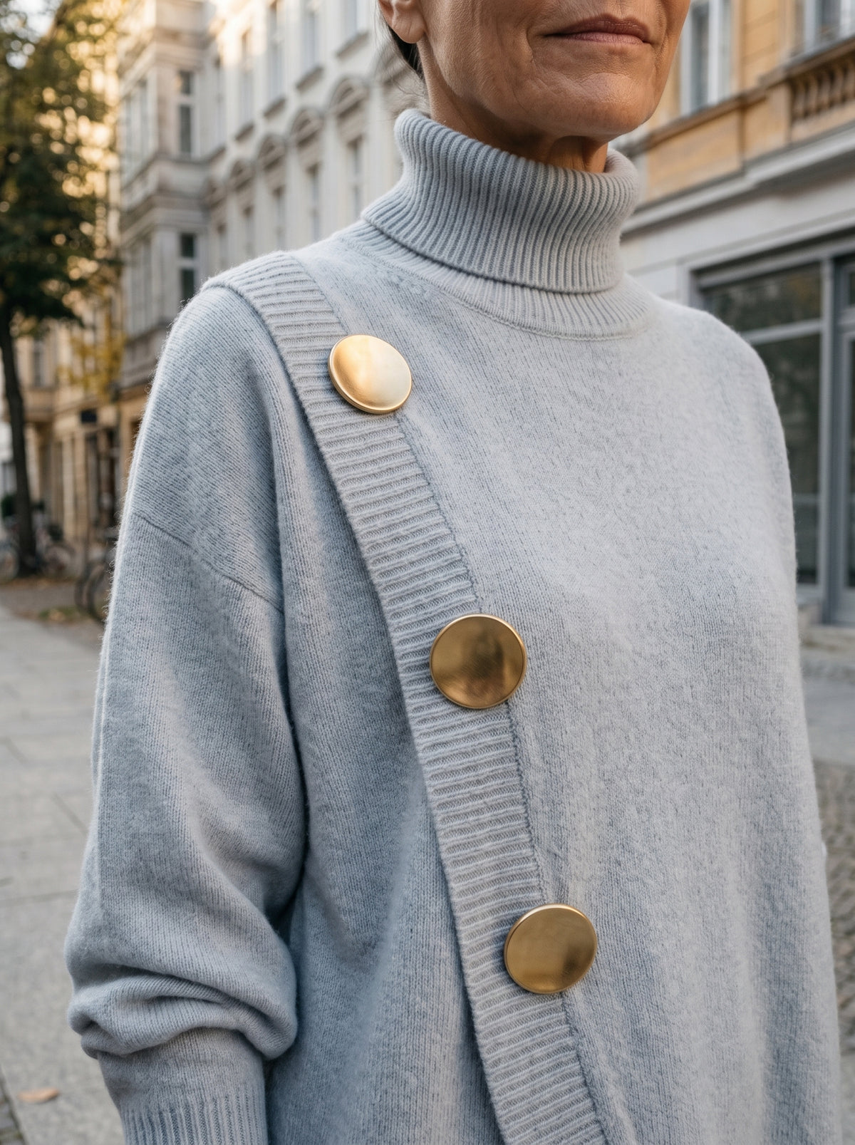 Noa | Conjunto de punto con jersey de cuello alto y pantalón ancho