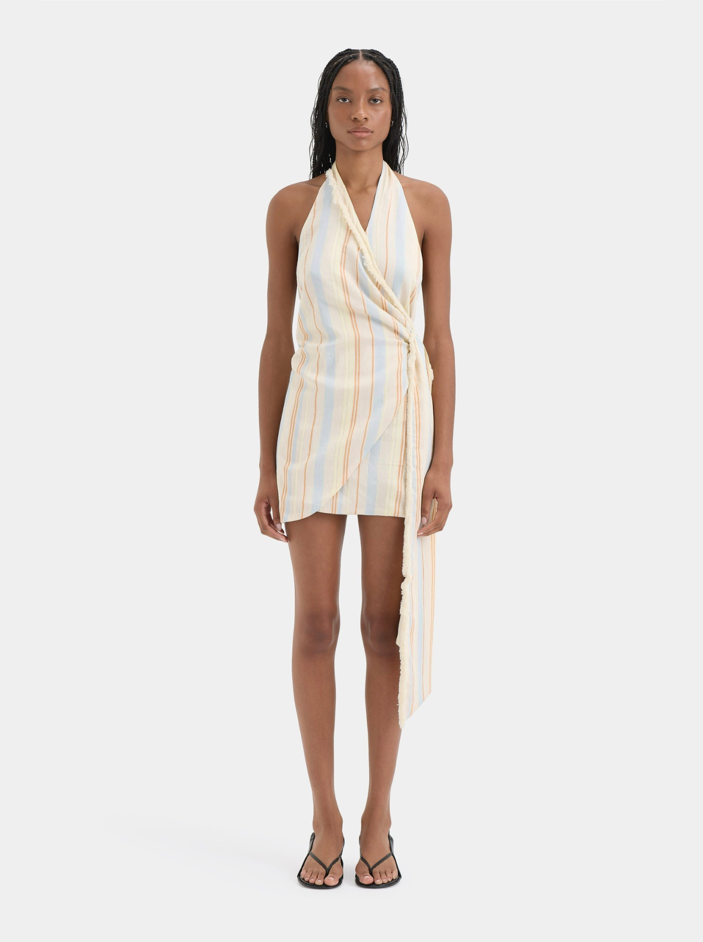 Vestido Mini Cruzado Mujer Escote Halter