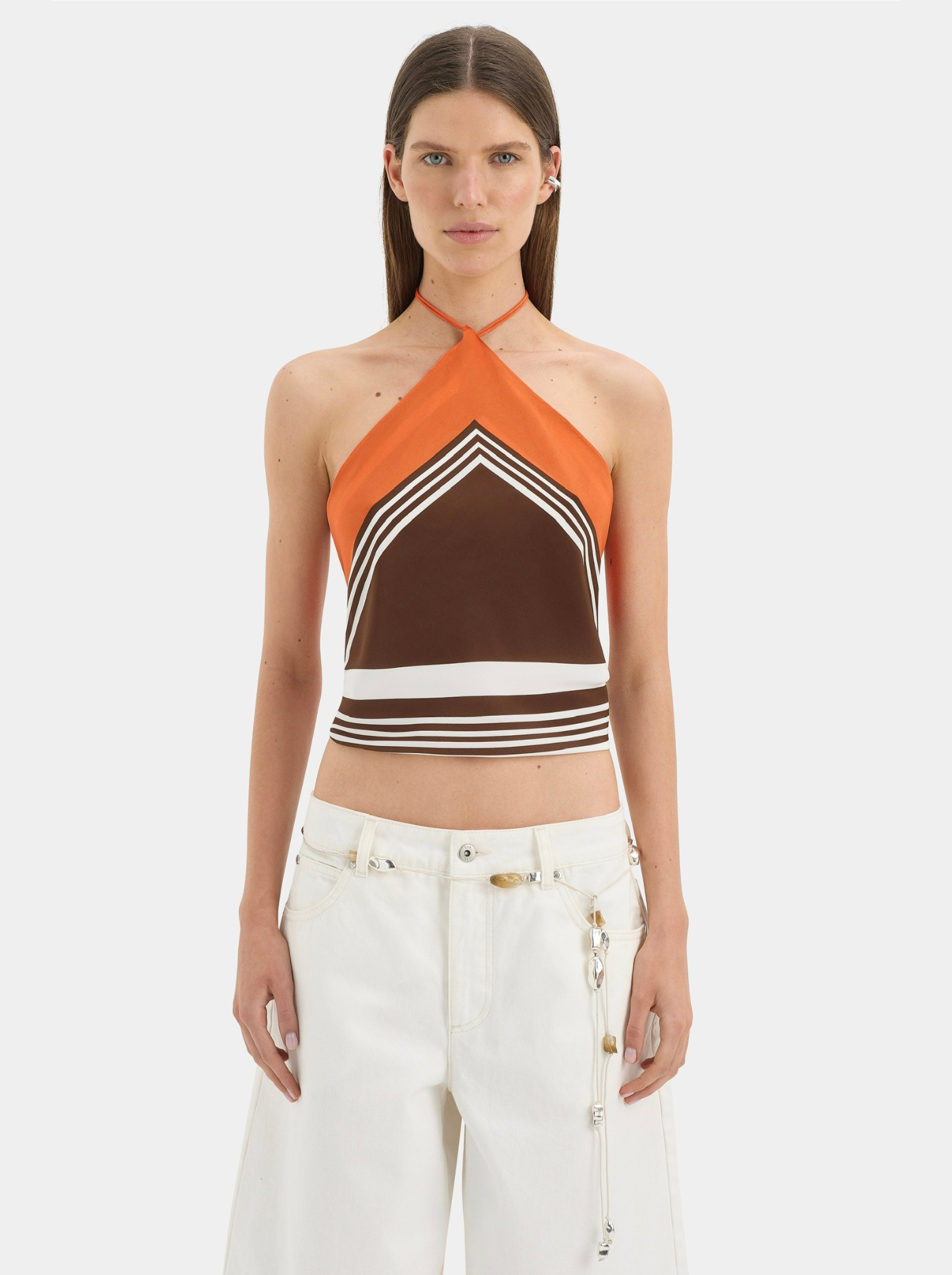 Pañuelo de Seda Mujer Estampado Pacha Stripe