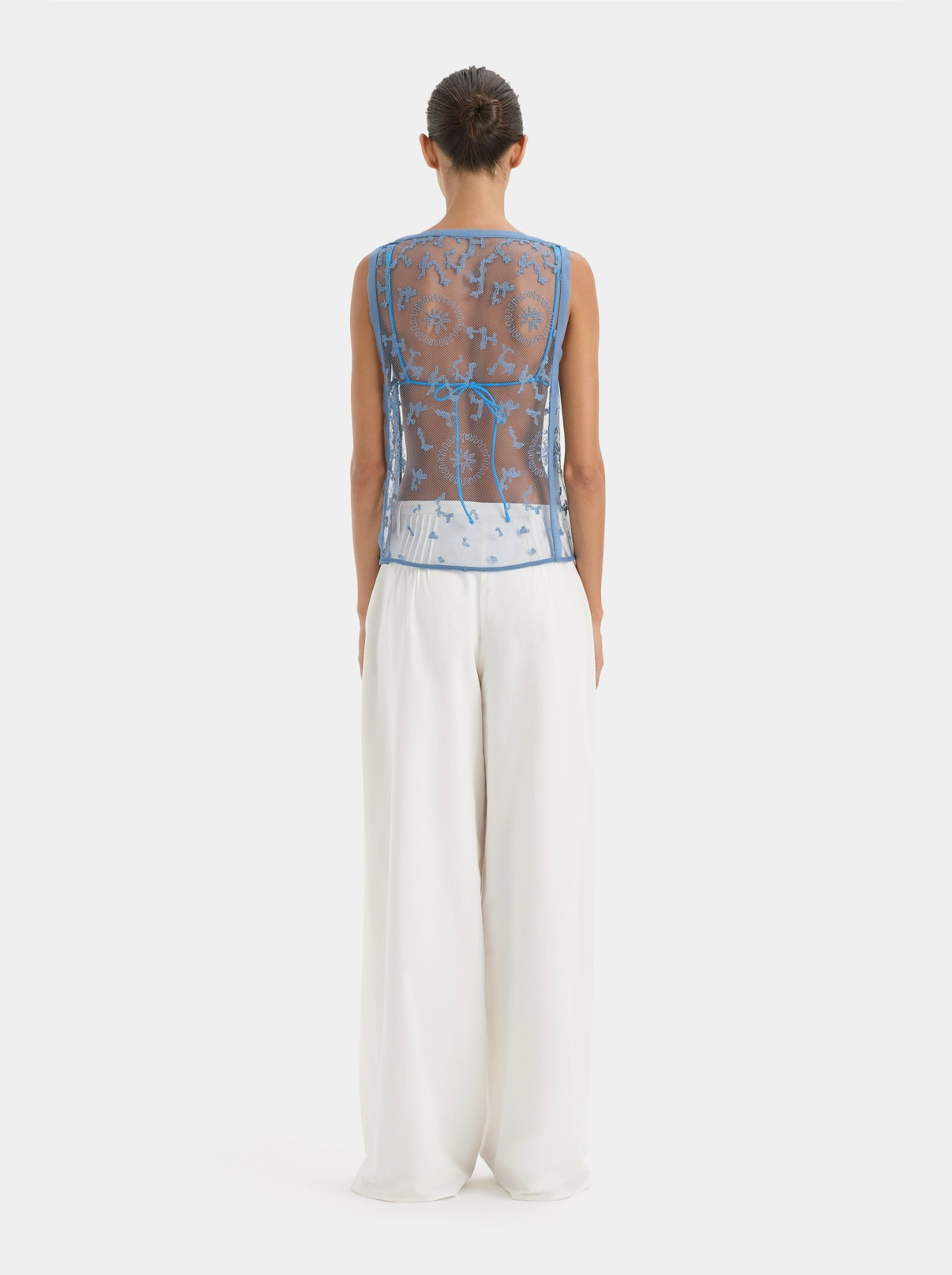 Pantalón Vintage de Lorzas Mujer Cintura Estrecha