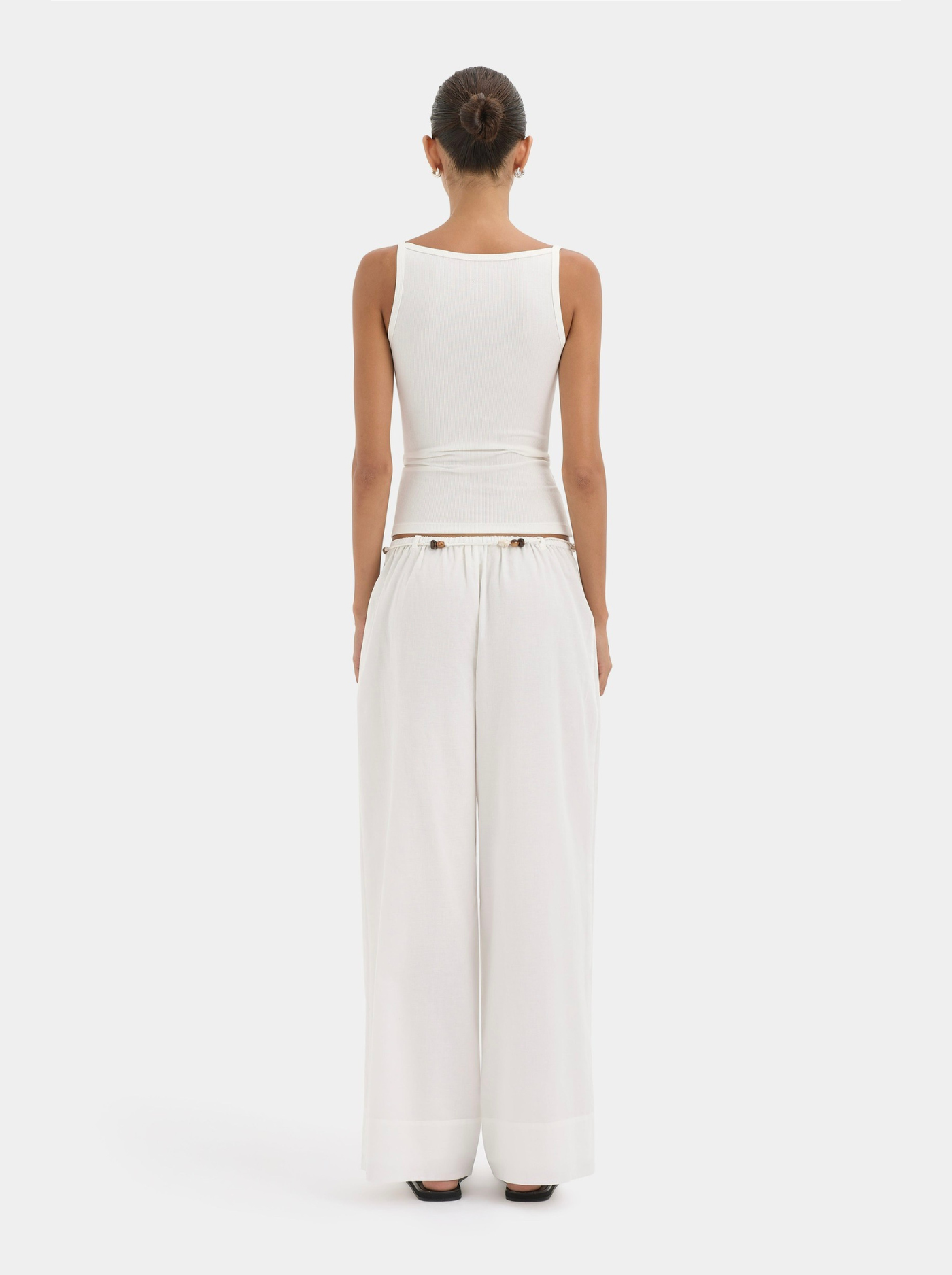 Pantalón Ancho Semitransparente Mujer Algodón Voile