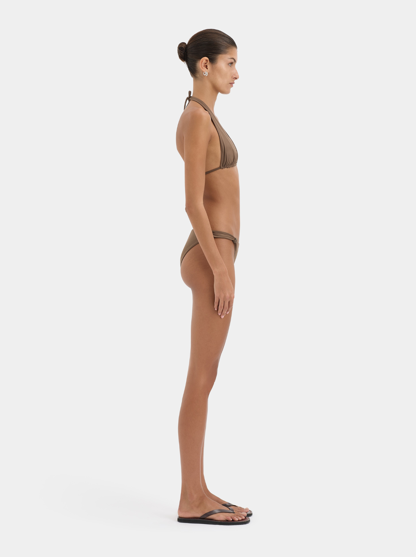 Top de Bikini Halter Triángulo Mujer Copas Deslizantes