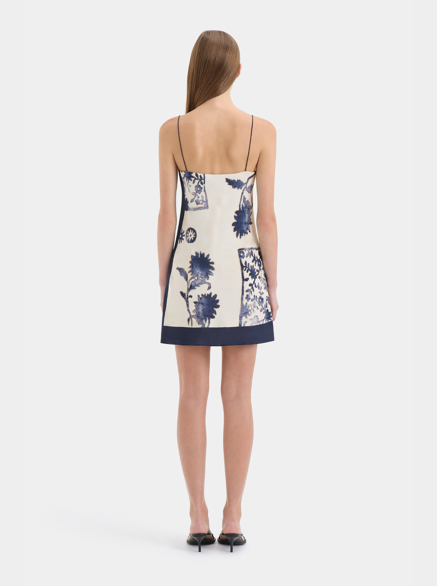 Vestido Mini Lencero Satinado Mujer Tirantes Finos