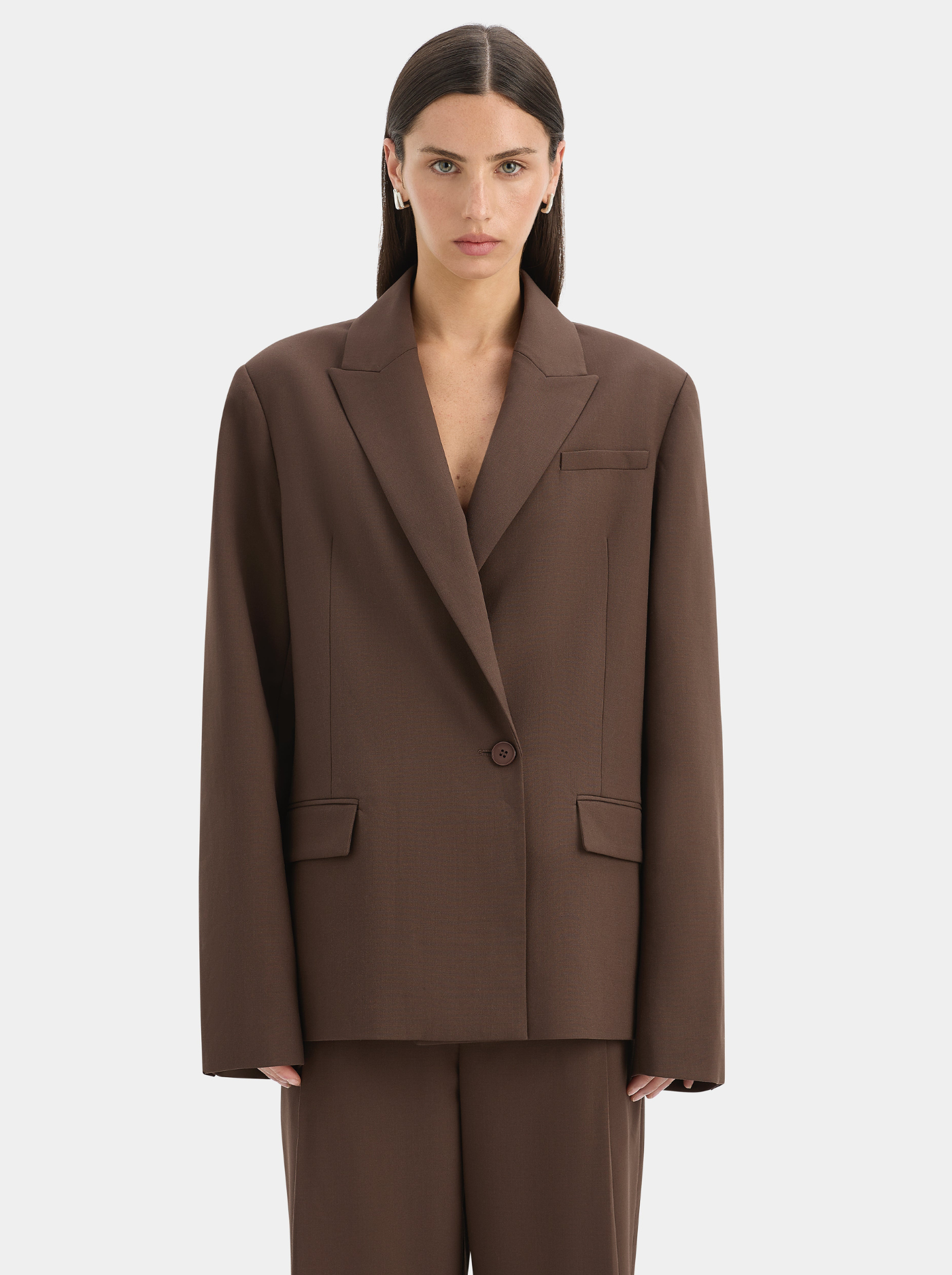 Blazer Oversize Mujer Solapa Single-Breasted